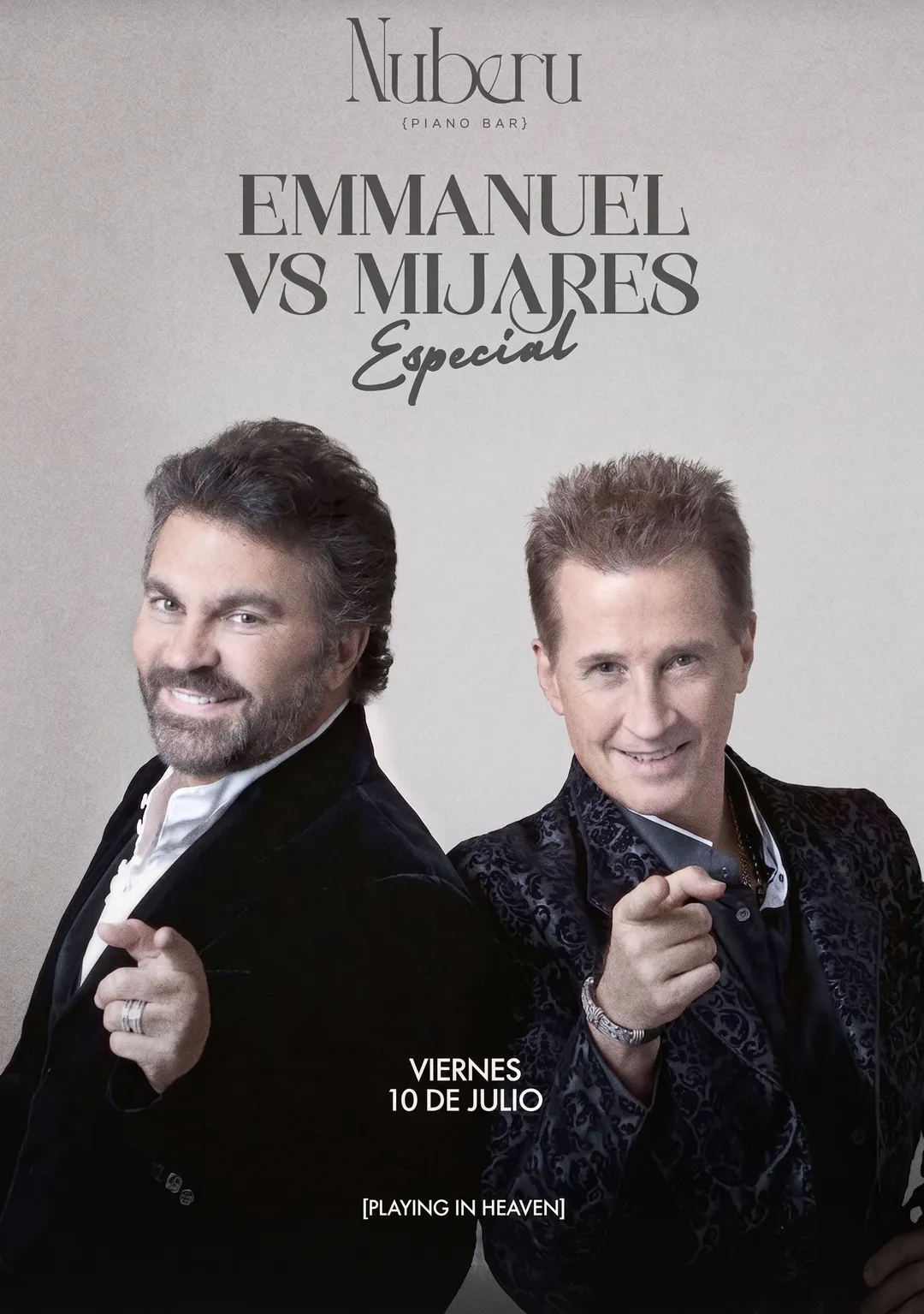 Poster de Emmanuel vs Mijares en Nuberu Piano Bar