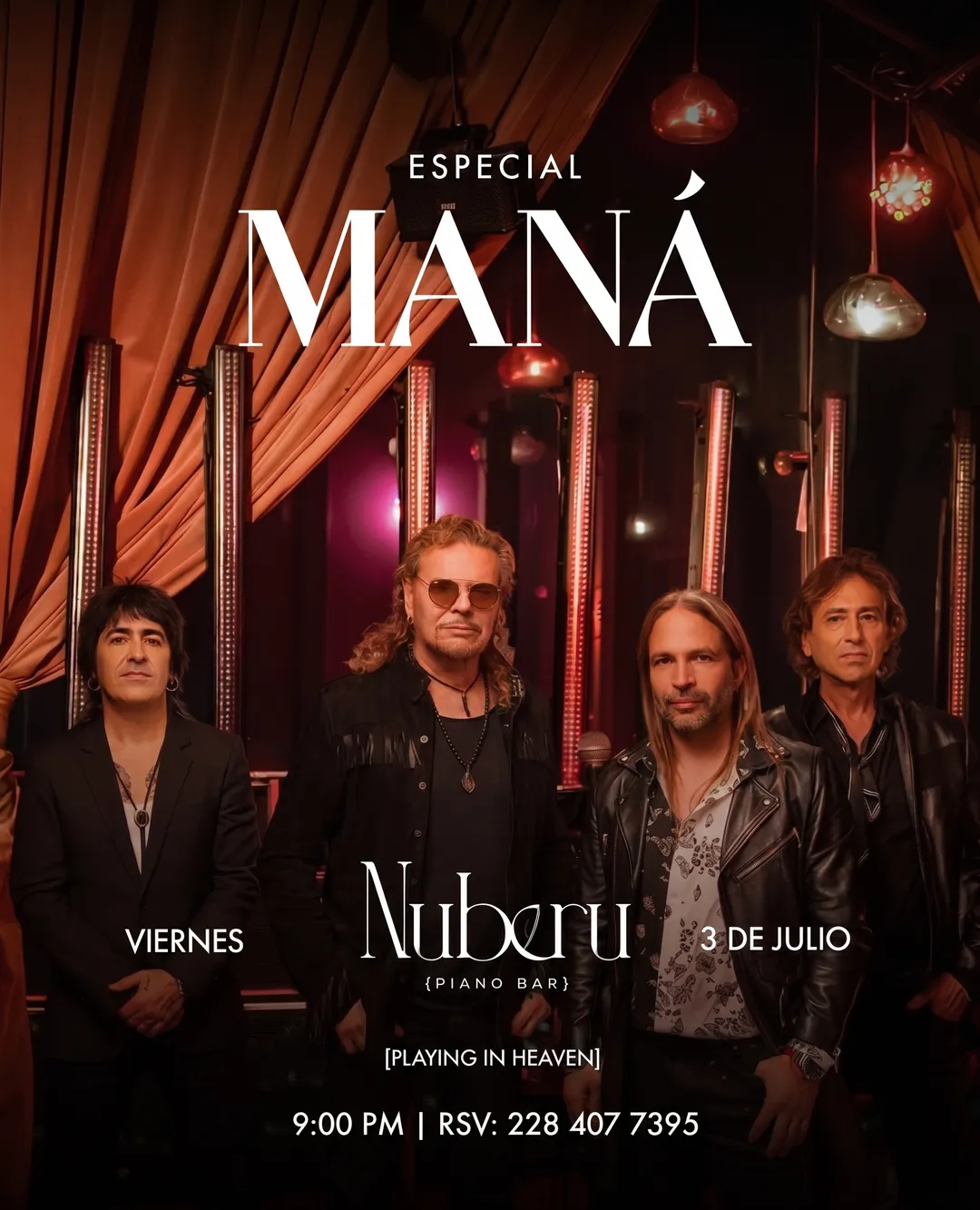 Poster de Especial Maná en Nuberu Piano Bar